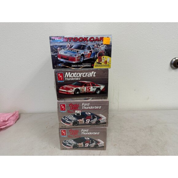 Lot 4 AMT ERTL Motorcraft Ford Thunderbird 1/25 Scale Model NASCAR #15 SHEPHERD - Picture 3 of 4